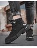New Leather Rotary Buckle Work Shoes For Autumn And Winter Outdoor Men's Non-slip Thick Sole High-top Casual Shoes_desvips.com