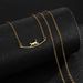 New Stylish And Simple Curved Necklace, Personalized Stainless Steel Jewelry, Cute Walking Cat Collarbone Chain Necklace_desvips.com