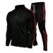 New Casual Fashion Solid Color Plain Cardigan Set Plus Size Hot-Selling Men's Jacket Trend_desvips.com