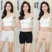 Women's Ice Silk Seamless Safety Shorts Modal Fabric Anti Exposure Summer Three Point Insurance Mid Waist Thin Leggings_desvips.com