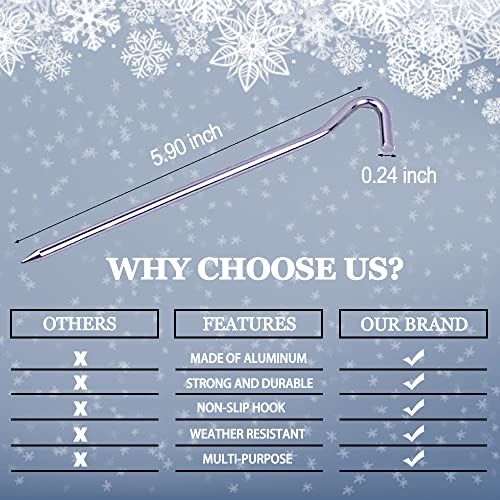 8 Pack Replacement 6.5ft Tethers And Aluminum Metal Stakes Tie Down Rope_desvips.com