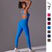 New Style Tight-Fitting Solid Color Jumpsuit Aerial Beautiful Back Yoga Suit Seamless Breathable Long One-Piece Outfit_desvips.com