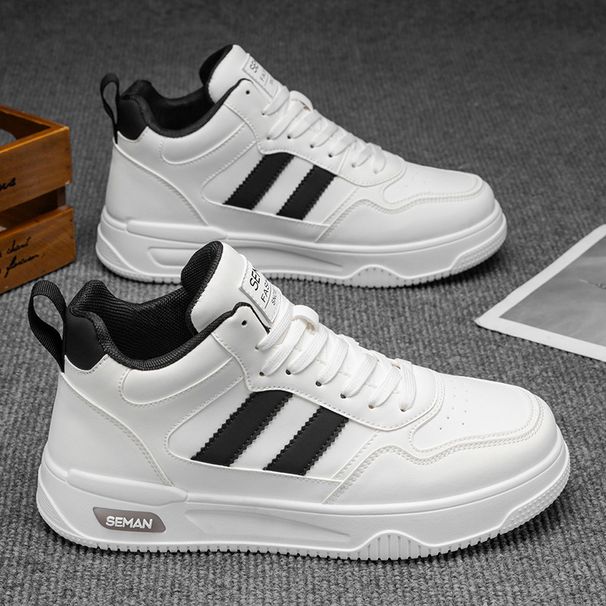 Men's Shoes Autumn New Breathable Versatile Casual High-top Board Shoes Student Platform Sports Shoes Casual Little White Shoes Men_desvips.com