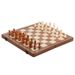 Large Solid Wood Double Queen Magnetic Chess Checkers Set Foldable Chessboard Adult Children Educational Toy_desvips.com