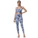 Saibei New Wear For Women, Thin High-Waist Printed Pants With Sports Vest And Chest Pad, Fitness Yoga Set_desvips.com