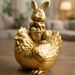 Easter-themed Cute Rabbit Holding An Egg And Riding A Chicken Ornament, Creative Desktop Decoration, Home Living Room_desvips.com