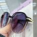 New Style Large-frame Tea Color Sunglasses For Women, Slimming, UV Protection, Sun Protection Glasses, Suitable For Photos, Outdoor Commuting_desvips.com
