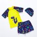Children's Swim Trunks Set Boys' Two-Piece Small Medium Large Kids Little Dinosaur Sun Protection Swimsuit Baby With Cap_desvips.com