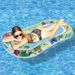 Eco-Friendly Inflatable Flamingo Float - Single Floating Bed With Glitter Accents & Detachable Pillow (Summer Pool Lounger Lightweight PVC)_desvips.com