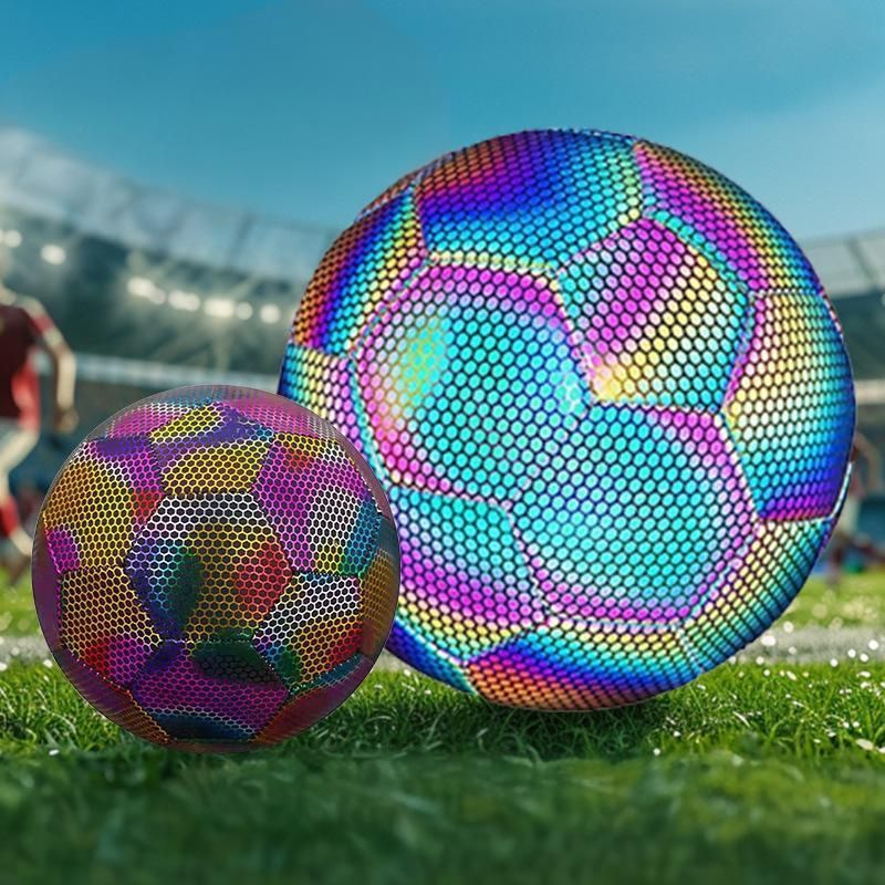 Glow In Dark Football - Size 5 (Adult) & 4 (Kids) With Reflective PU Cover & Machine Stitching_desvips.com
