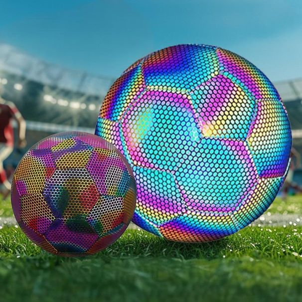 Glow In Dark Football - Size 5 (Adult) & 4 (Kids) With Reflective PU Cover & Machine Stitching_desvips.com