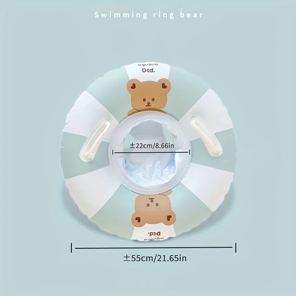 1pc Small Size Swimming Float With Cute Bear Pattern, Children's Swimming Toy (suitable For 6 Months To 3 Years Old)_desvips.com