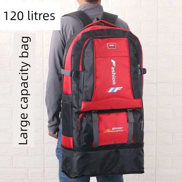 120 Liters Super Large Capacity Men's Outdoor Travel Mountaineering Bag Migrant Work Home Lage Clothing Backpack_desvips.com
