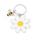 Creative little bee flower keychain pendant backpack schoolbag pendant DIY jewelry accessories metal car keychain_desvips.com