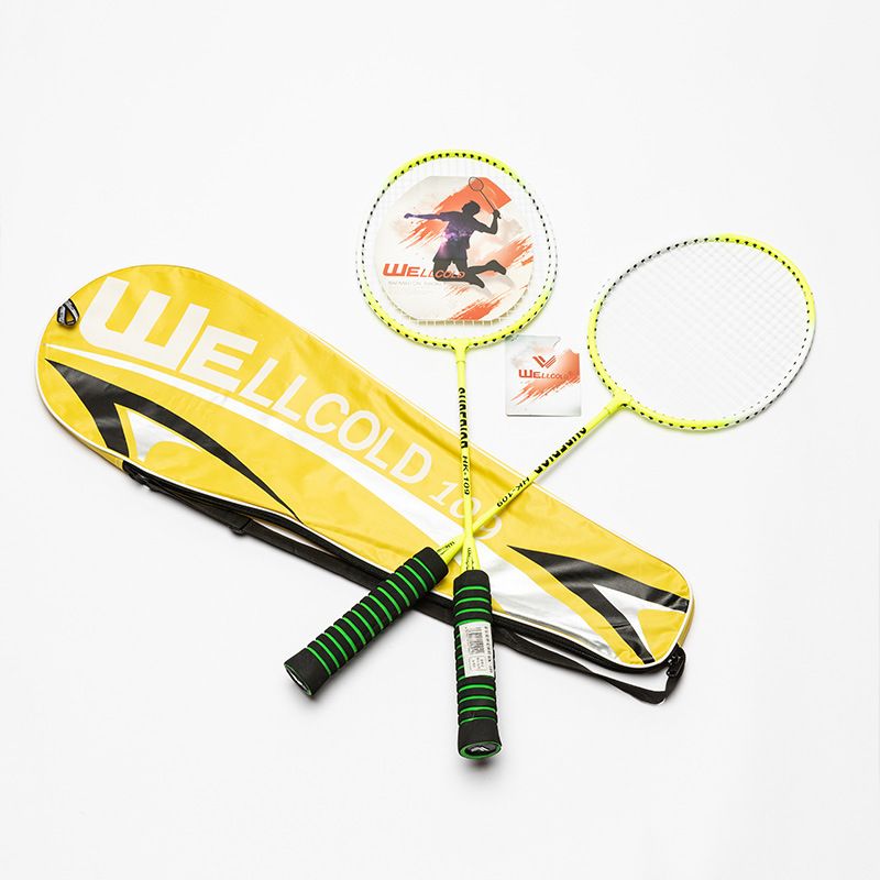 Back-to-School Season Special Iron Alloy Sponge Handle Training Adult Double Set Women's Badminton Racket_desvips.com