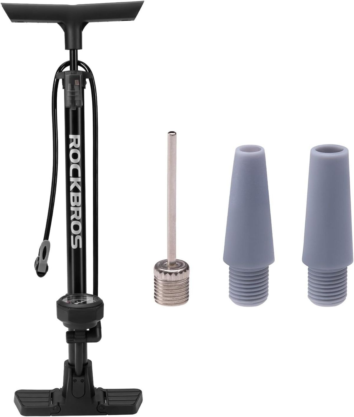 ROCKBROS Floor Pump High Pressure 150PSI/10.34Bar Air Pump With Gauge Bicycle Pump_desvips.com