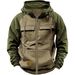 Men's New Fashionable Multi Pocket Hooded Sweatshirt_desvips.com