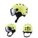 The new Snow Mirror integrated ski helmet can be adjusted for adult men and women's basic warm single and double board snow helmet_desvips.com