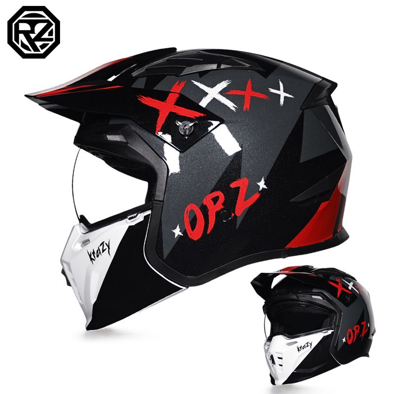 summer motorcycle helmet men and women retro street fighter combination helmet half helmet full helmet motorcycle four seasons_desvips.com