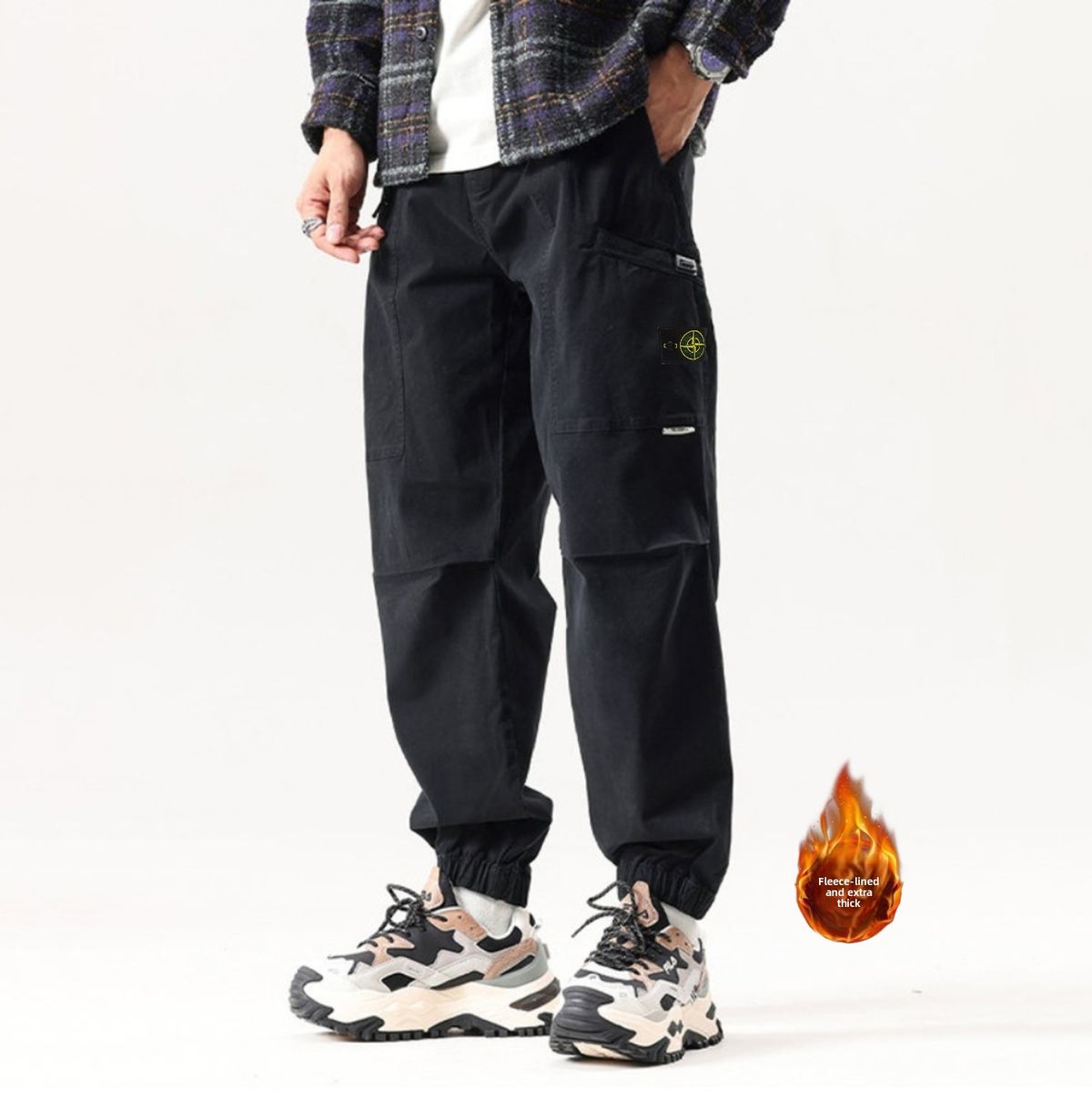 High-quality Cotton Woven American Camouflage Trendy Brand Retro Loose Three-dimensional Large Pockets Functional Leggings And Velvet Overalls_desvips.com