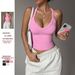 Sexy Slim Fit Racerback V-Neck Yoga Vest European And American Style Sports Fitness Outerwear For Women_desvips.com