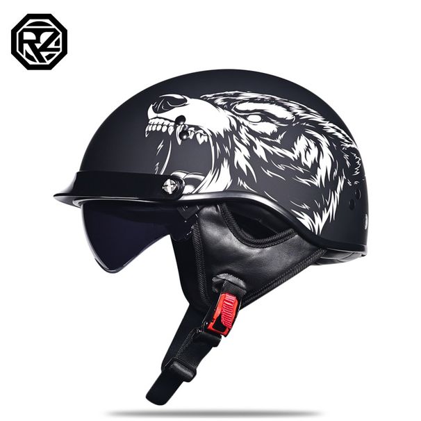 retro half helmet motorcycle helmet summer motorcycle cruise four seasons 3C certified carbon fiber men and women_desvips.com