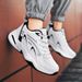 Autumn New Basketball Fashion Leather Dad Student Practical Sports Thick Sole Running Shoes_desvips.com