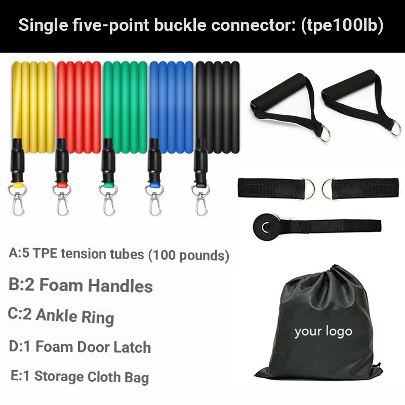 Resistance Bands Set, 10-150LBS Adjustable Latex Exercise Bands With Handles, Door Anchor, Carabiners For Home Gym Strength Training, Yoga, Pilates_desvips.com