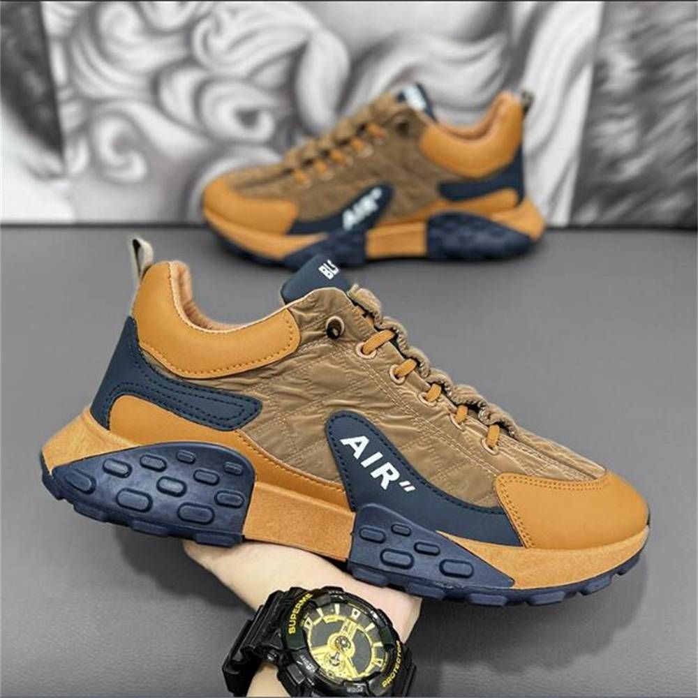 High Quality Fashion Sneakers Men's PU Splicing Non-Slip Wear Resistant Running Shoes 39-44_desvips.com