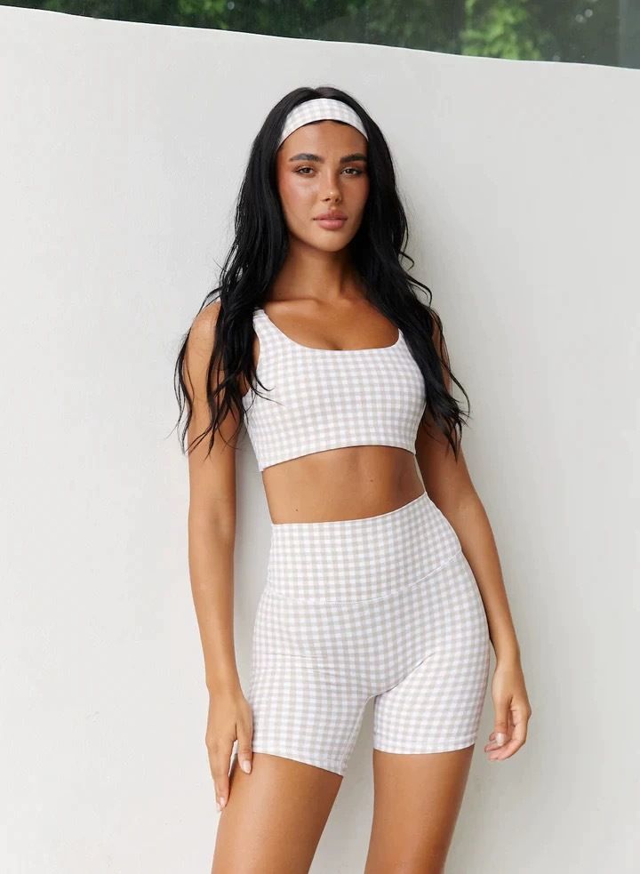 Women's Yoga Sports Vest Set Padded Chest High Elastic Quick Drying Printed High Waisted Cropped Pants_desvips.com