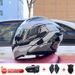 Helmet Flip Up For Men And Women Winter Dual Mirror All Season Half Or Full Length With Colorful Rear Spoiler And Bluetooth Slot Sports Car Theme_desvips.com