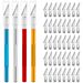 Non-Slip Metal Scalpel Knife Kit Cutter Engraving Craft Knives + 5pcs Blades Mobile Phone PCB DIY Repair Hand Tools_desvips.com
