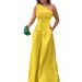 Women's Clothing Fashion 2023 Summer Slant Collar Single Side Lace Irregular Off Shoulder High Waist Pocket Wide Leg Pants Casual Jumpsuit_desvips.com
