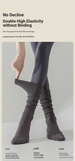 Long Stacked Yoga Socks Pure Cotton Cotton Yarn Stockings Non-slip Pilates Women's Calf Socks Boneless Sports Socks_desvips.com