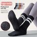 Pilates Socks Professional Anti-slip Socks Mid-tube Yoga Socks Anti-slip Sports Solid Color Floor Socks_desvips.com