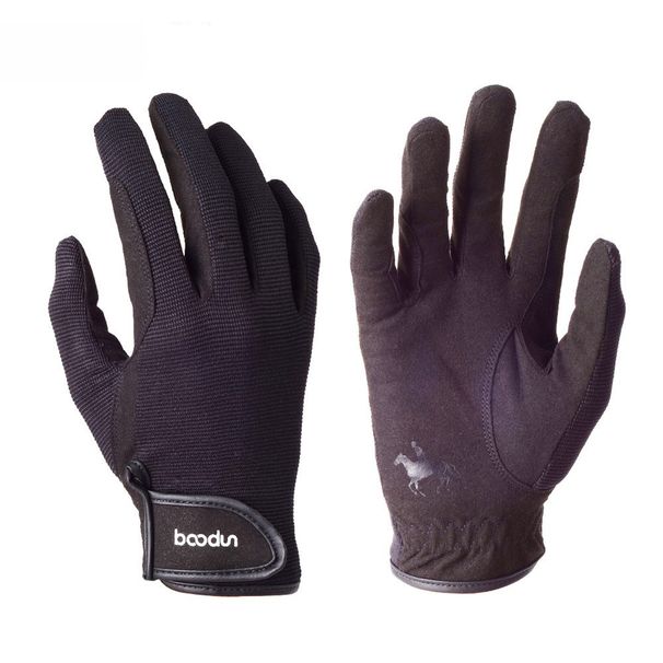 Durable Equestrian Gloves For Riding, Unisex Full Finger Microfiber_desvips.com