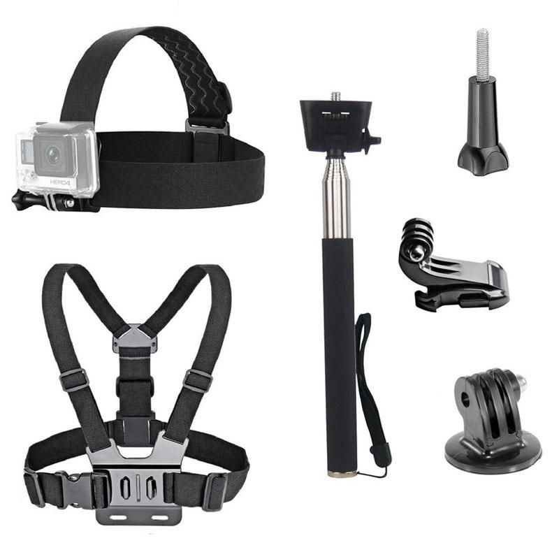 Accessories Bundle Kit Head Strap Mount/Chest Harness/Selfie Stick For Gopro Hero 13 12 11 10 9 8 7 6 5 4 3 2/AKASO EK7000/Brave_desvips.com