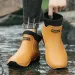 Mens Waterproof Oil Proof Winter Outdoor Women Water Shoes Plush Lining PU Non-Slip Low Top Rain Boots EU 36-44 250122_desvips.com