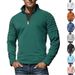 Autumn Men's Fitness Long Sleeve Zip-Up Stand Collar Sweatshirt - Lightweight, Breathable, Comfortable Pullover For Gym, Casual Wear - S-XXL_desvips.com