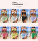 European And American Sexy Bikini Three-piece Swimsuit Female Halterneck Solid Color Swimsuit Beach Resort Swimsuit_desvips.com