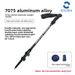 Telescopic 7075 Generation Printed Foam Handle Metal Buckle Hiking Pole Anti-Slip Lightweight Climbing_desvips.com