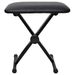 Height-Adjustable Piano Stool - Robust Steel X-Frame Construction - Black - Foldable Design - Non-Slip Rubber Feet_desvips.com