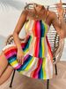 A-line Skirt Slip Holiday Print Sleeveless Dress_desvips.com