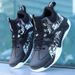 New High-Top Men's Sports Leather Waterproof Basketball Friction Fashion Skate Shoes_desvips.com