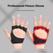 Breathable Hollow-Back Gym Gloves – Anti-Slip & Anti-Callus Weightlifting Gloves For Men & Women (Black/Red – One Size Fits Most)_desvips.com