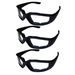 3 Paar Fahren Reitbrille Anti-Staub Outdoor Sport Brillen Motorrad Radfahren Sonnenbrille Windbeständig Schutzbrille UV400 Klare Linse_desvips.com