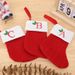 001 Cross-Border New Product Decorations Children's Decorative Supplies Red Small Knitted Embroidered Letter Christmas Socks_desvips.com