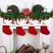 001 Cross-Border New Product Decorations Children's Decorative Supplies Red Small Knitted Embroidered Letter Christmas Socks_desvips.com