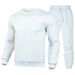 Spring And Autumn Pants Long Sleeve Printed Men's Solid Color Korean Style Sports Hoodless Sweatshirt Two-Piece Set_desvips.com