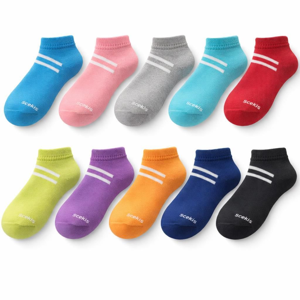 10 Pack Seamless Athletic Soft Cotton Quarter Ankle Socks For Boys Girls Youth 4 14 Years, Ideal For Sport & School_desvips.com